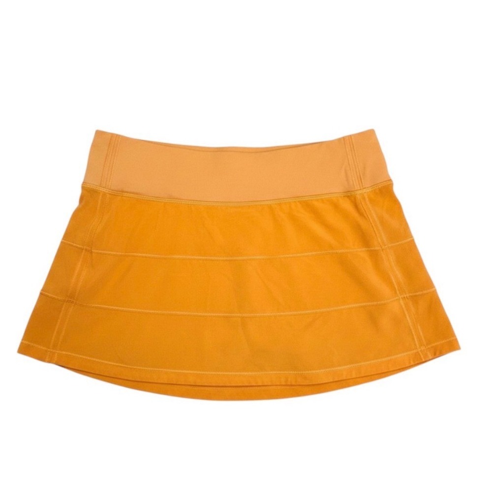 Lululemon Pace Rival Mid-Rise Skirt in the‎ color Mango Dream Size 4